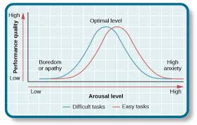 <p>the principle that performance is affected by arousal levels, suggesting that there is an optimal level of arousal for peak performance. </p>