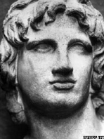 Portrait of Alexander the Great<br />by Lysippos?<br />Azara Herm from Tivoli, Italy<br />Roman copy of Greek original<br />ca 335-320 BCE<br />Louvre, Paris