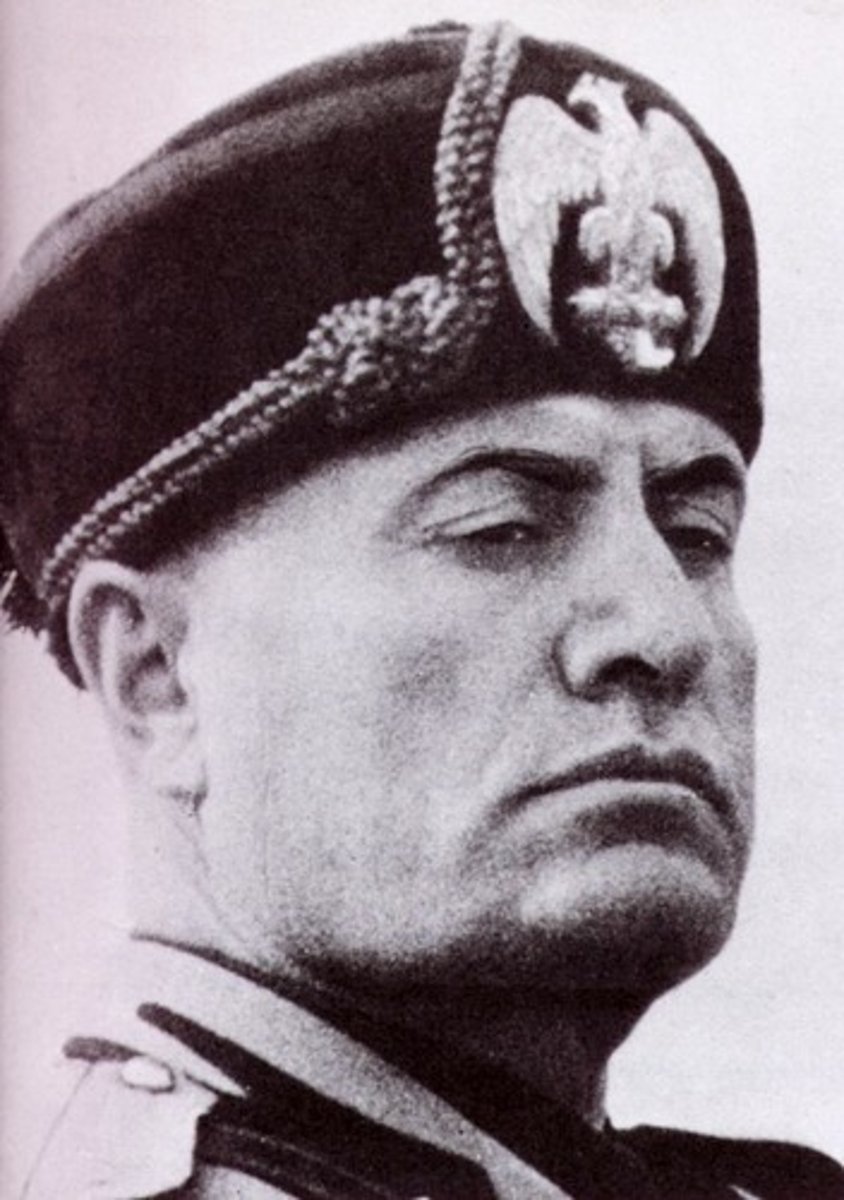 <p>- Fascism rose in 1920 under Mussolini, who took power and established a dictatorship supported by capitalism <br> - Italy will try again to invade Ethiopia (Abyssinia)</p>