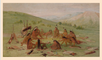 What does a meeting of war leaders suggest about Native American life?