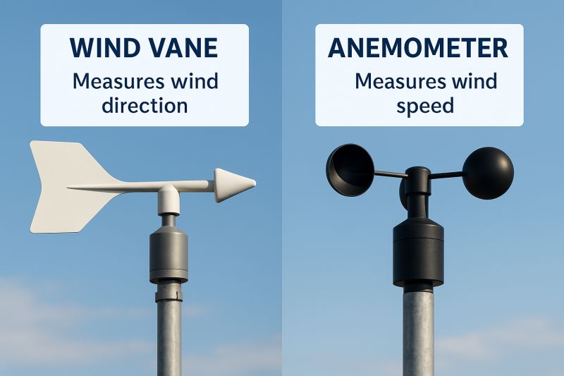 <ul><li><p>Anemometer</p></li><li><p>Aerovane</p></li></ul><p></p>