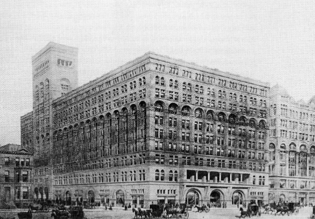 <p>Auditorium Building, Adler and Sullivan, Chicago, 1880’s</p>
