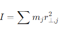 <p>r⊥<sub>,j​ </sub>=the distance of each particle from the axis of rotation.</p>