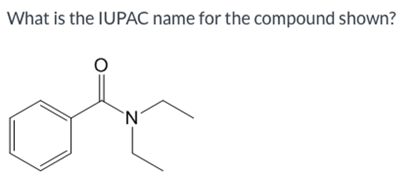 <p>What is the IUPAC name for the compound shown?</p>