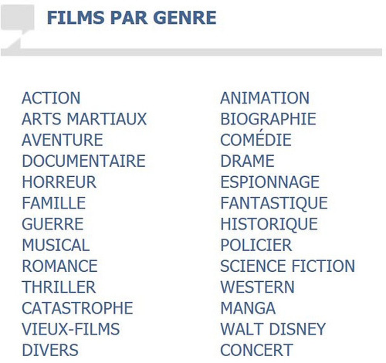 <p>What type of movie is it?</p>