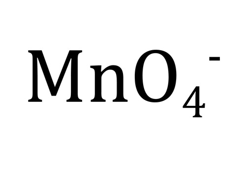 <p>MnO4- -1 Charge</p>