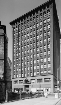 <p>Name of this Building which makes use of fireproof steel frame for optimum development or more vertical space, a muiti-storey rentable space</p>