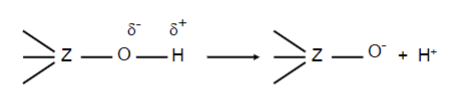 <p>What conditions would make H+ break off and why?</p>