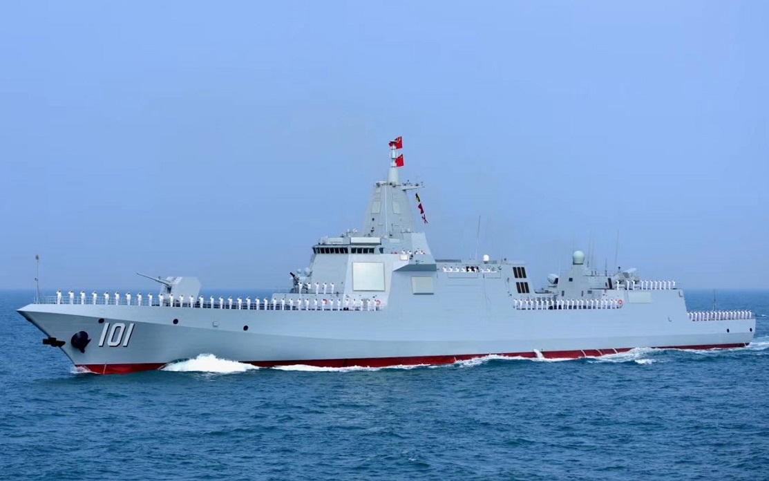 <ul><li><p><em>Type 055 Destroyer</em></p></li><li><p><strong>Single forward gun</strong></p></li><li><p>newest &amp; most capable surface combatant</p></li><li><p>commissioned 2020, over 16 more planned for construction</p></li><li><p>displaces more water than <em>Ticonderoga</em> and <em>Arleigh Burke</em></p></li><li><p>stealthy</p></li><li><p><strong>112</strong>-cell vertical launch system (<strong>VLS</strong>)</p></li><li><p>Aircraft: 2 helicopters</p></li></ul>