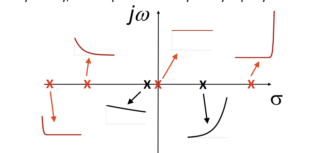 <p>larger magnitude→ faster increase or decay</p><p></p>