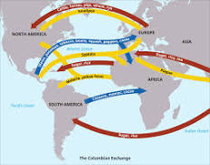 Def: The Columbian Exchange refers to the exchange of diseases, ideas, food. crops, and populations between the New World and the Old World following the voyage to the Americas by Christopher Columbus in 1492.
Lo 4: The Columbian Exchange allowed for new goods to be found and the slavery of the natives. The diseases brought also killed most of the people already living there.