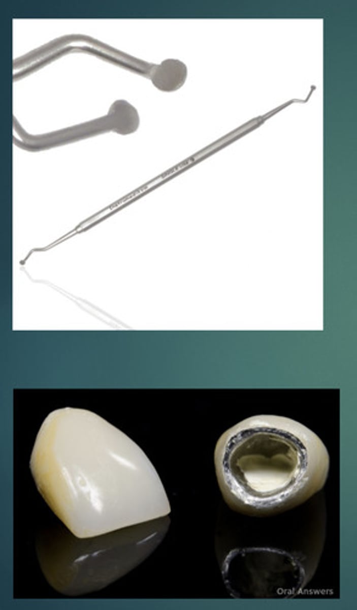 <p>- most versatile on tray setup</p><p>- removes soft dentin, debris and decay</p><p>- removes cement inside of crown</p>