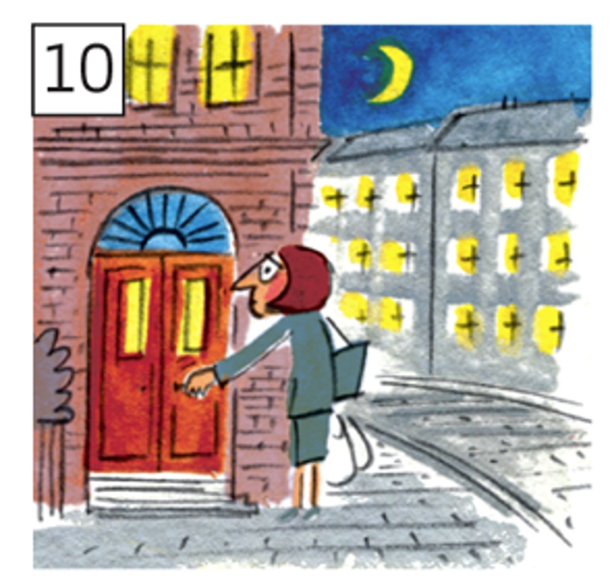<p>to return, go home, get back</p>