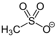 <p>A compound containing the functional group -SO<sub>3</sub>CH<sub>3</sub>; Better LG that hydroxyl; Removed using a strong acid</p>