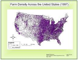 <p>map that illustrates presence of a variable through dot density</p>