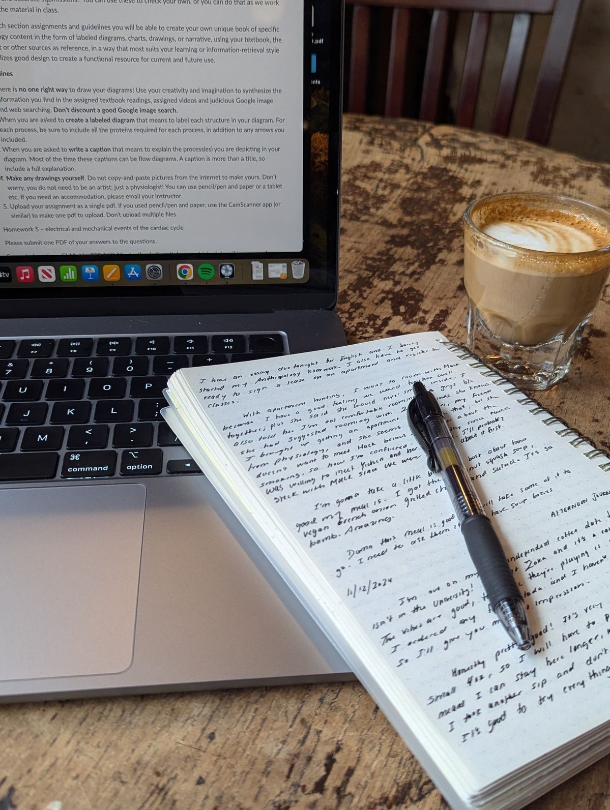<p>write information on a piece of paper</p>
