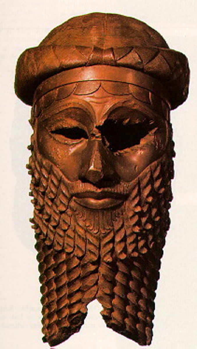 <p>the first ruler of the Akkadian Empire, known for his conquests of the Sumerian city-states in the 24th to 23rd centuries BC. He is sometimes identified as the first person in recorded history to rule over an empire. His empire didn't last long, only a generation or two.</p>