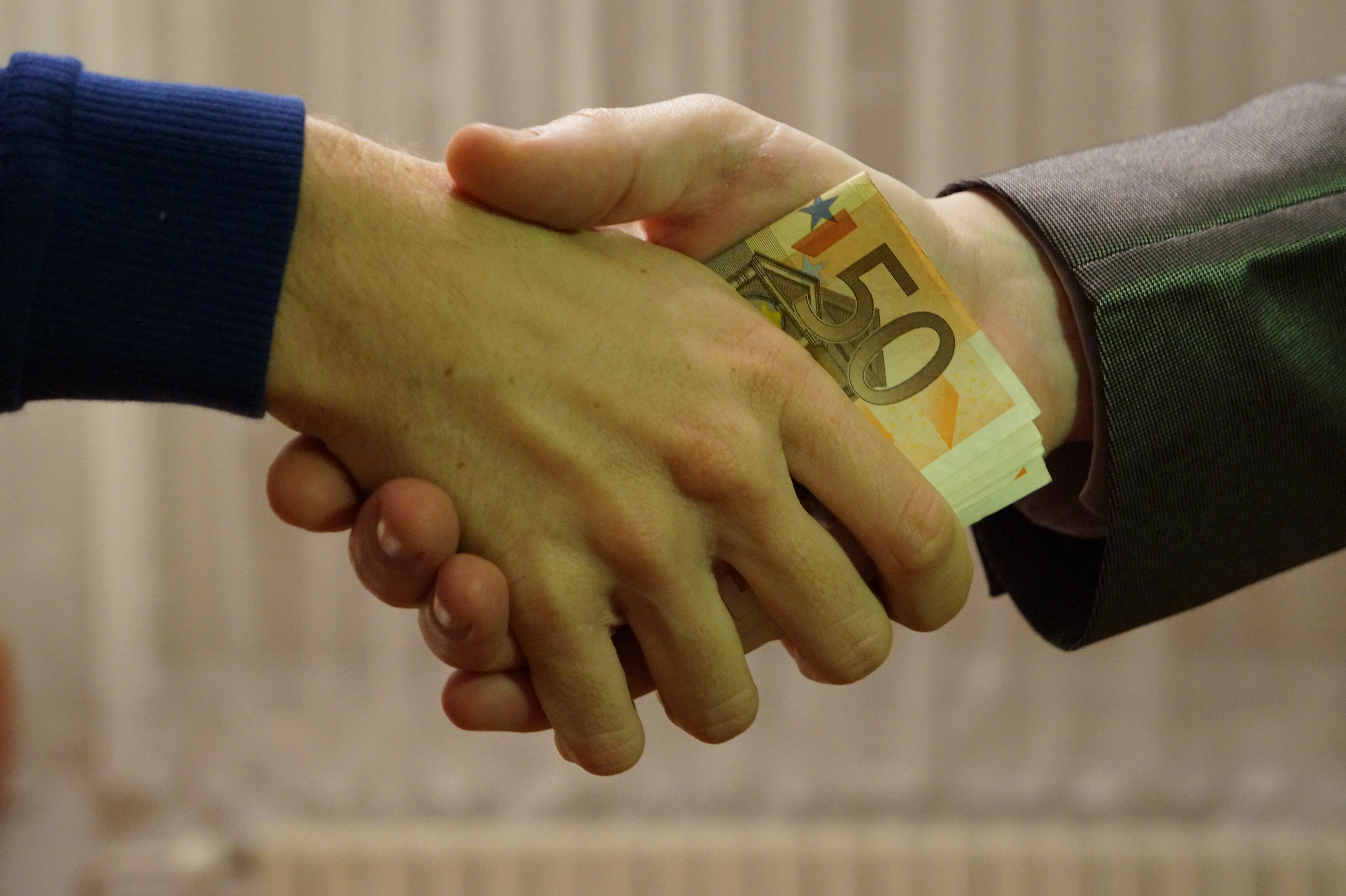 <p>Open to bribery or corruption </p>
