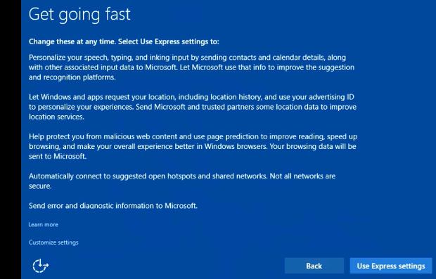 <p>customize  setting </p>