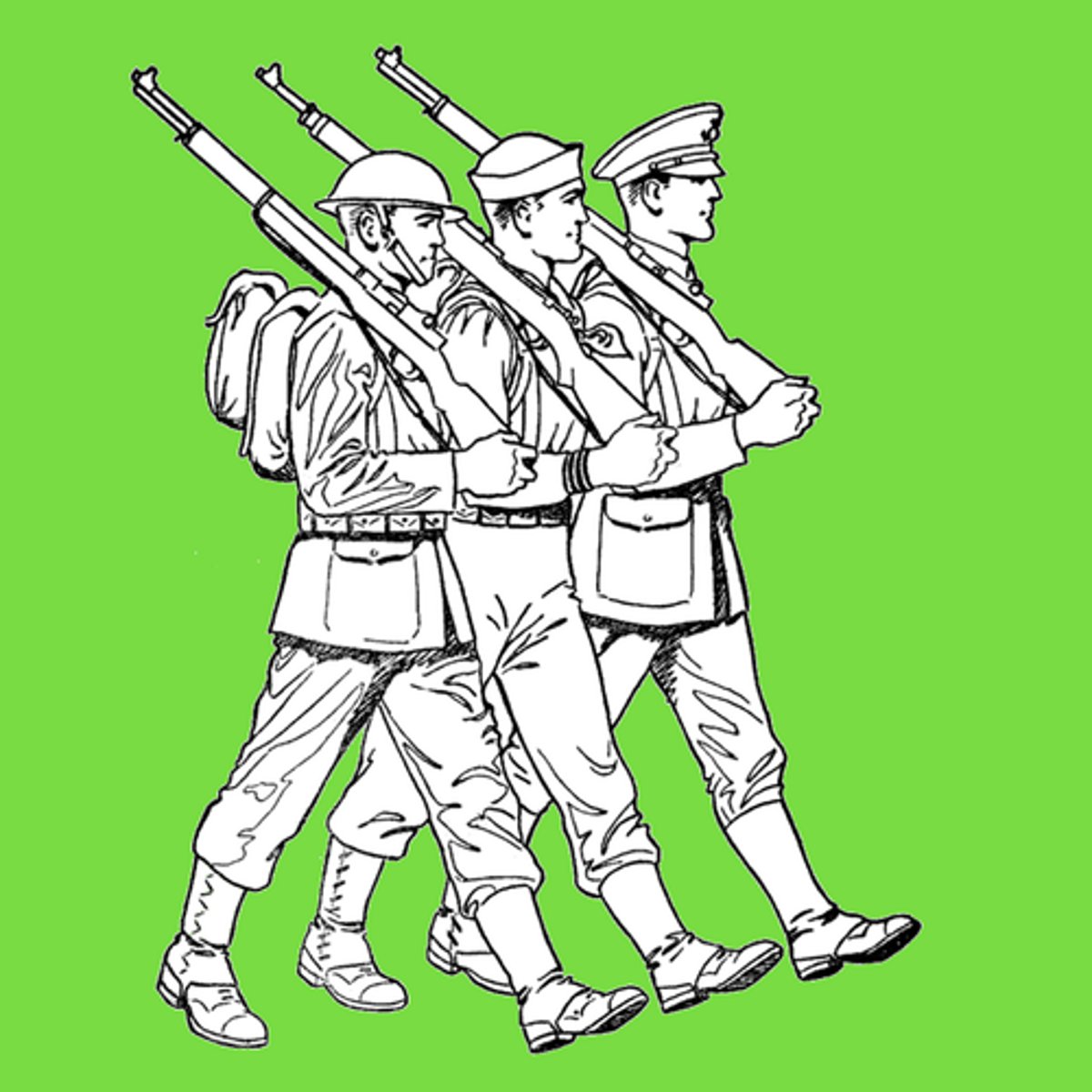 <p>to walk in a parade</p>