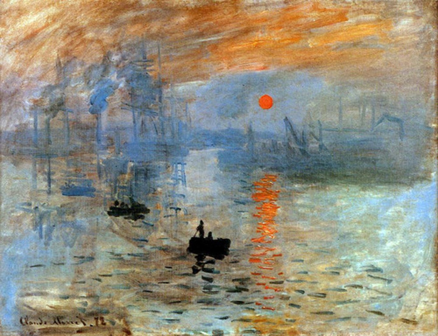 <p>The title inspired Impressionism due to a critic who hated it</p><p>Very abstract</p><p>Monet is obsessed with the moment</p><p>He goes out to paint this every day, to paint a little at the same time, to capture the moment</p><p>The sun will only look like this at this time</p><p>Showing the idea of light and time</p><p>He wants to look at the thing while he paints</p><p>He brings his canvas to paint, and tubed paints let him do that</p>