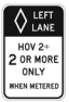 To use these lanes, one of these must apply:

* You have a certain number of people in your vehicle. There will be signs at the on-ramp or along the road to tell you the minimum number of people. Road signs also list the hours when the HOV rules apply. 
* You are driving a low emission or zero emission vehicle. You must display a special DMV-issued decal. 
* You are riding a motorcycle (unless otherwise posted).