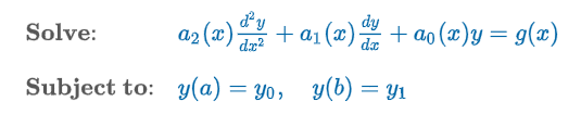 <p>“<span>linear differential equation of order two or greater in which the dependent variable y or its derivatives are specified at different points”</span></p>