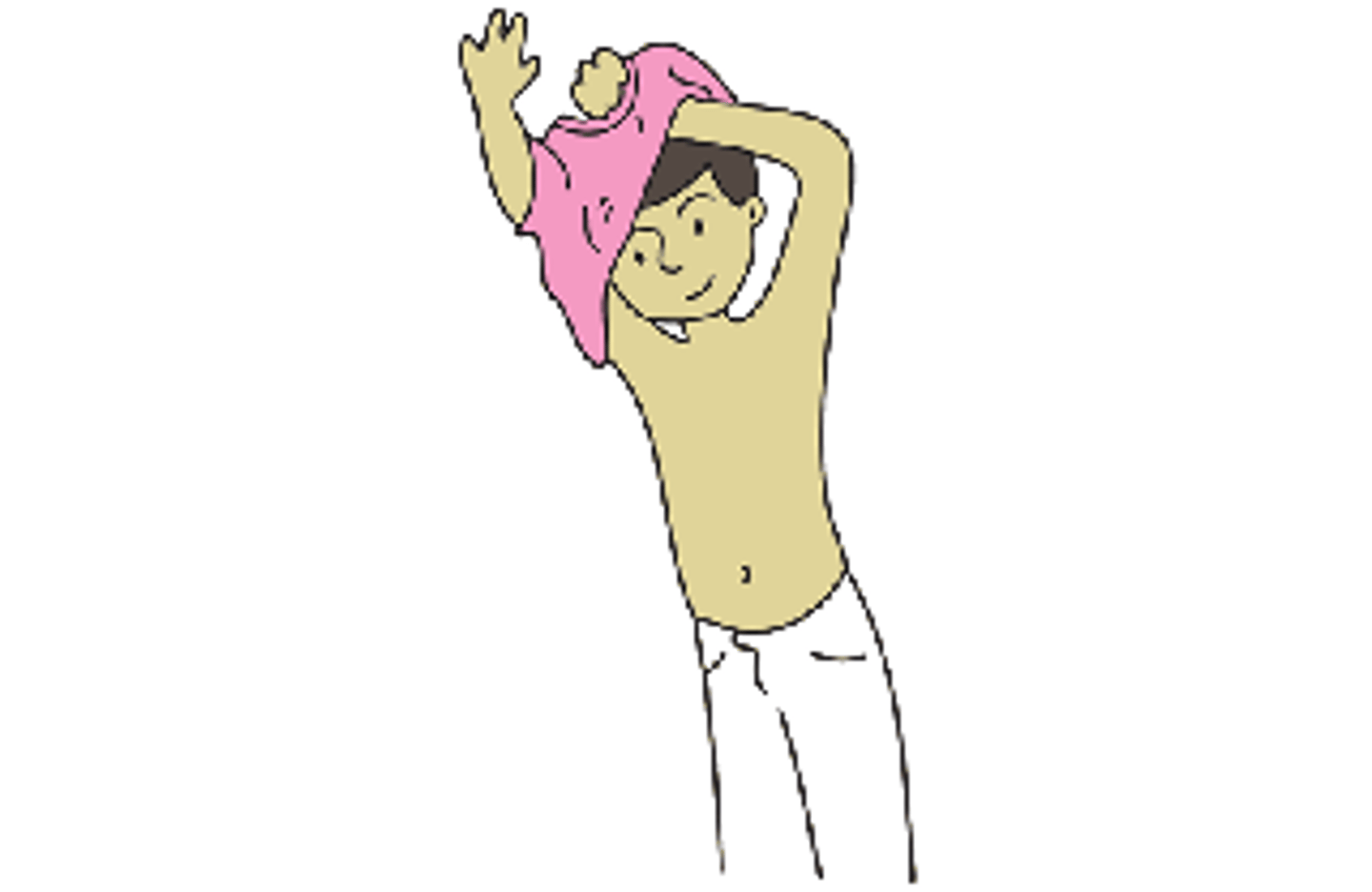 <p>to get undressed</p>