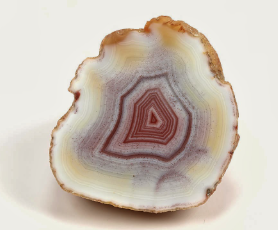 <p>quartz varieties- agate/chalcedony silicates </p>