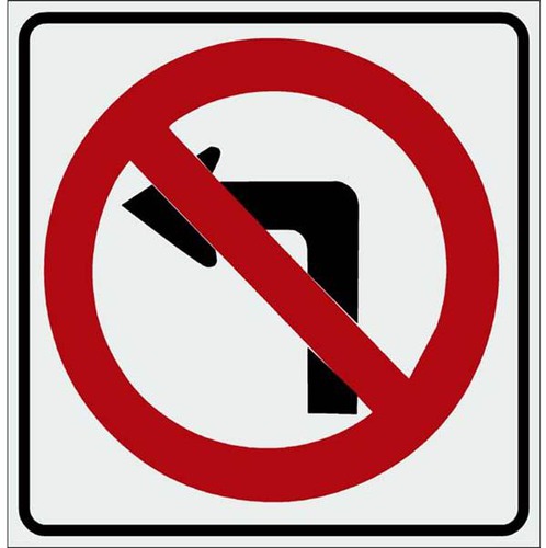 <p>do not turn left here</p>