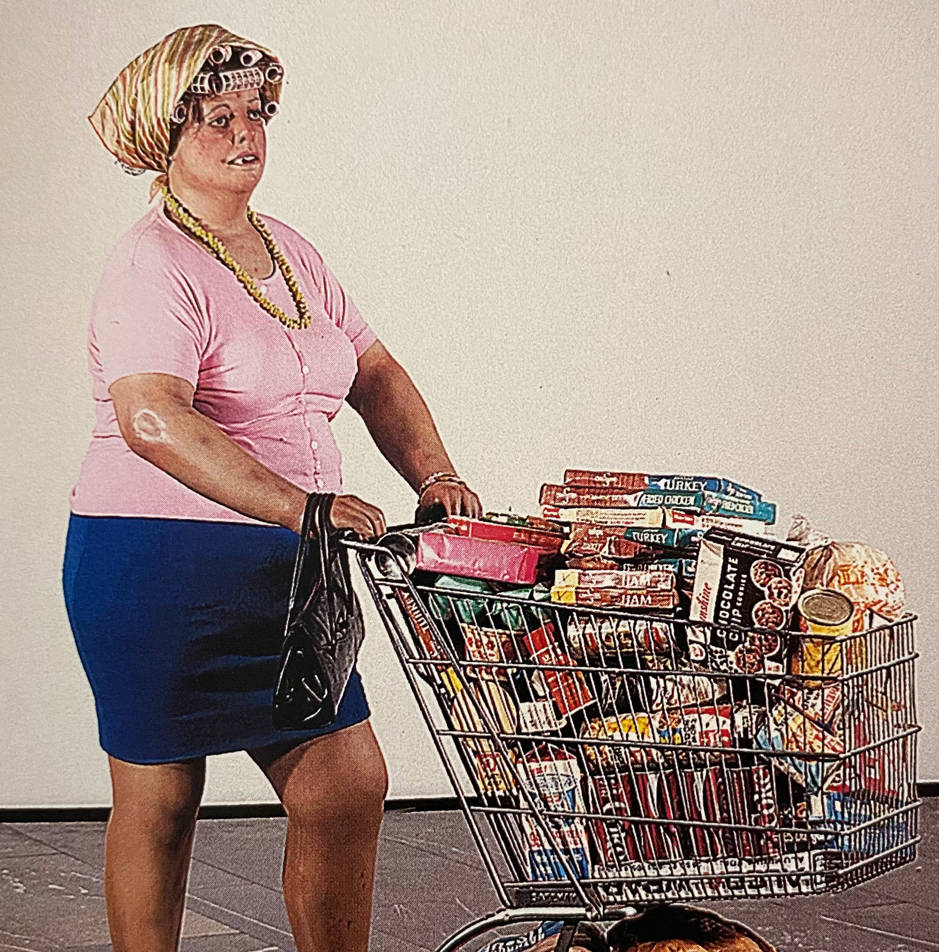 <p>supermarket shopper, america, superrealism</p>