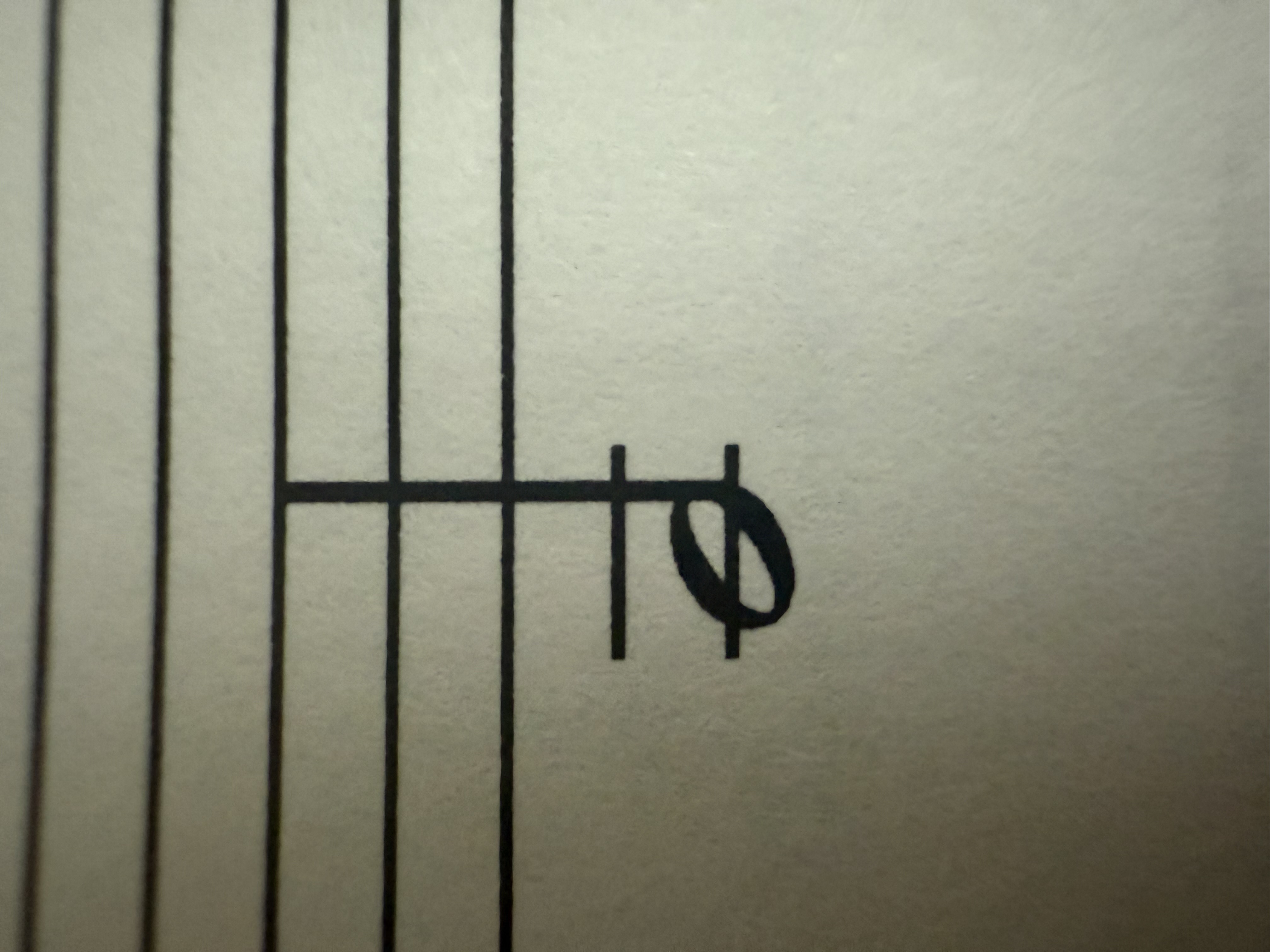 <p>2nd ledger line</p>