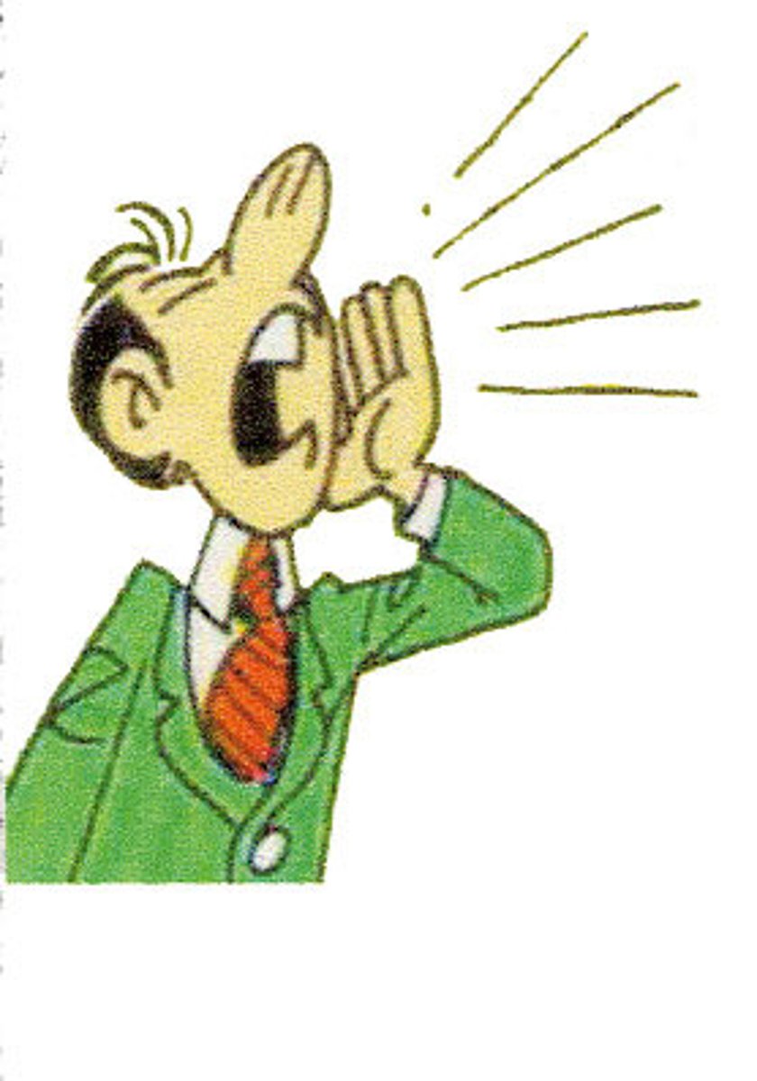<p>to yell</p>