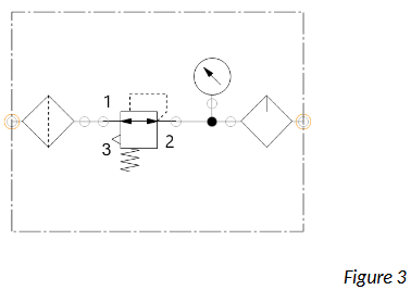 <p><span style="color: rgb(255, 255, 255);"><span>State the name of the following Pneumatic Symbol, Figure 3 and where it would be used.</span></span></p>
