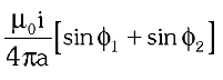 <p>a is distance from wire</p>