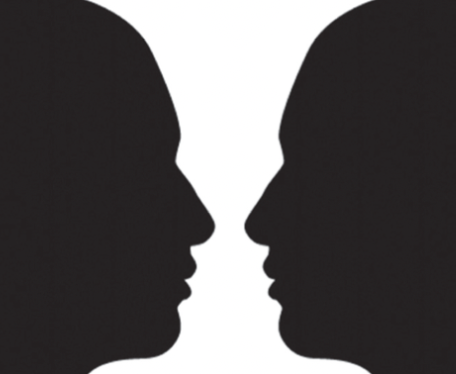 <p>ex of reversible figure &amp; ground</p>