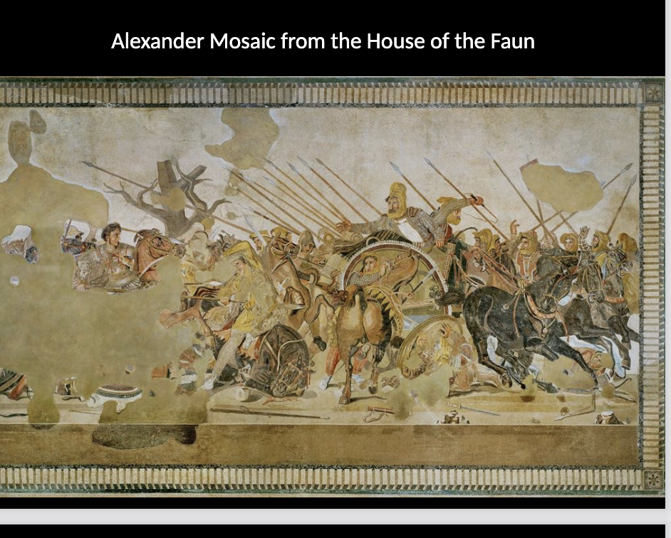 <p>Alexander Mosaic from the house of the faun </p>