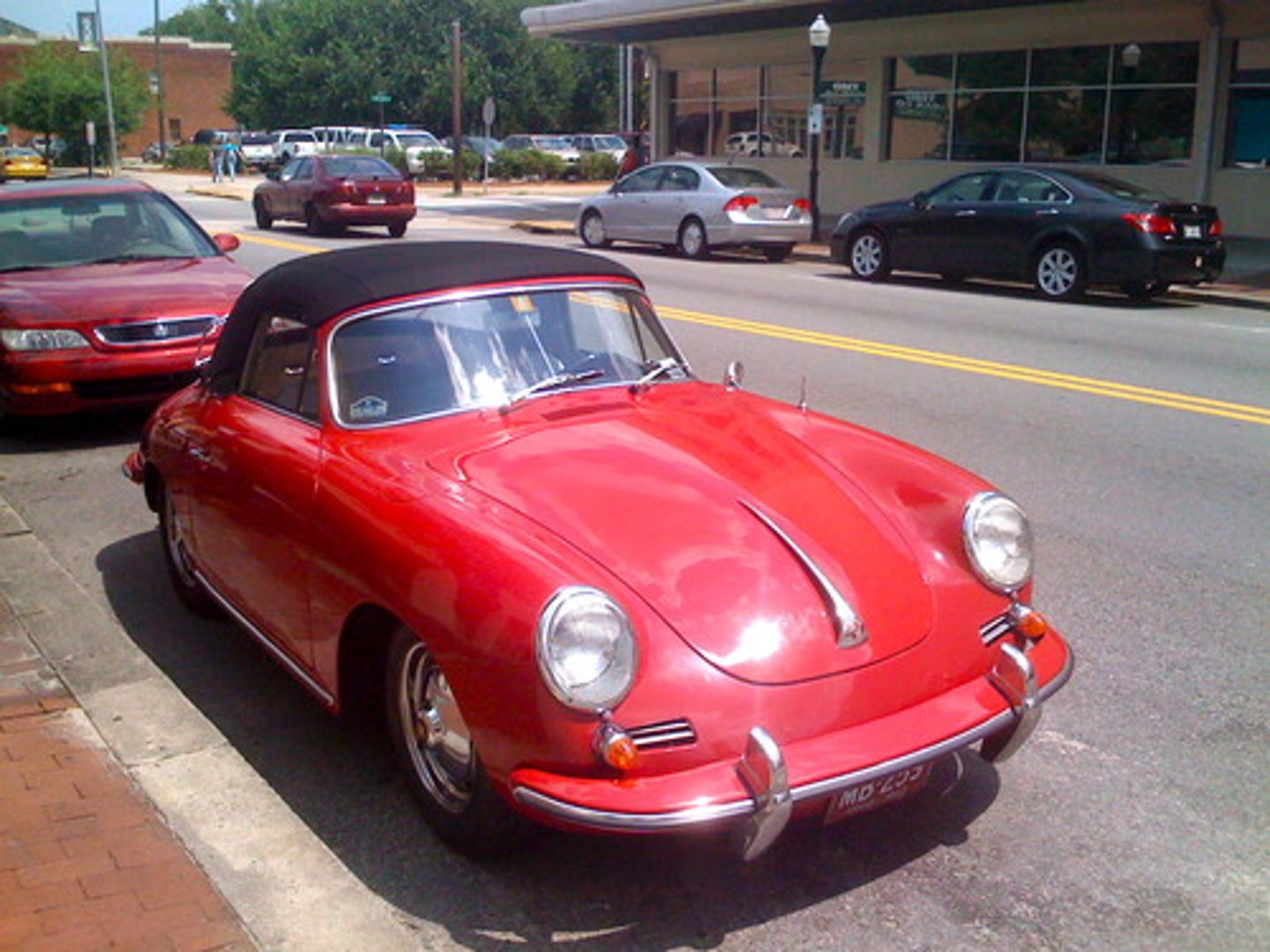 <p>He/she has a red car.</p>