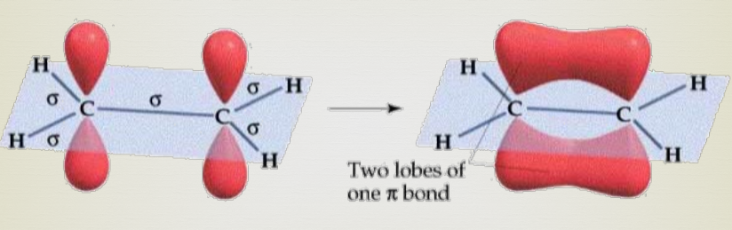<p>A bond where the overlapping regions exist above and below the internuclear axis (with a nodal plane along the internuclear axis).</p>