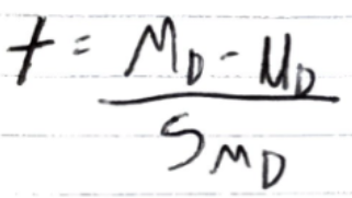 <p>compute the test statistic</p>