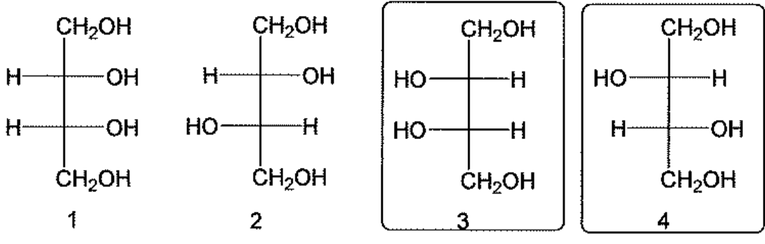 <p> How are the carbohydrates selected in the boxes related?</p>
