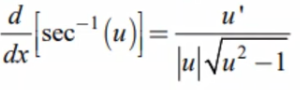 <p>u’/[|u|sqrt(1-u²)]</p>