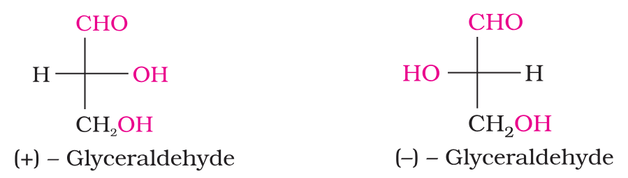 <p>Which isomer has D configuration and which one has L configuration?</p>