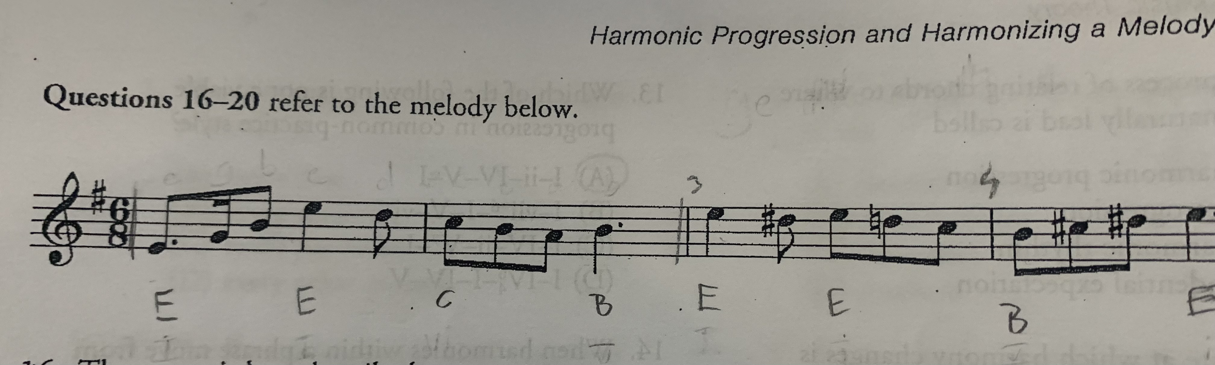 <p>Which harmonic pattern works best under the melody in measures 1 and 2?</p>