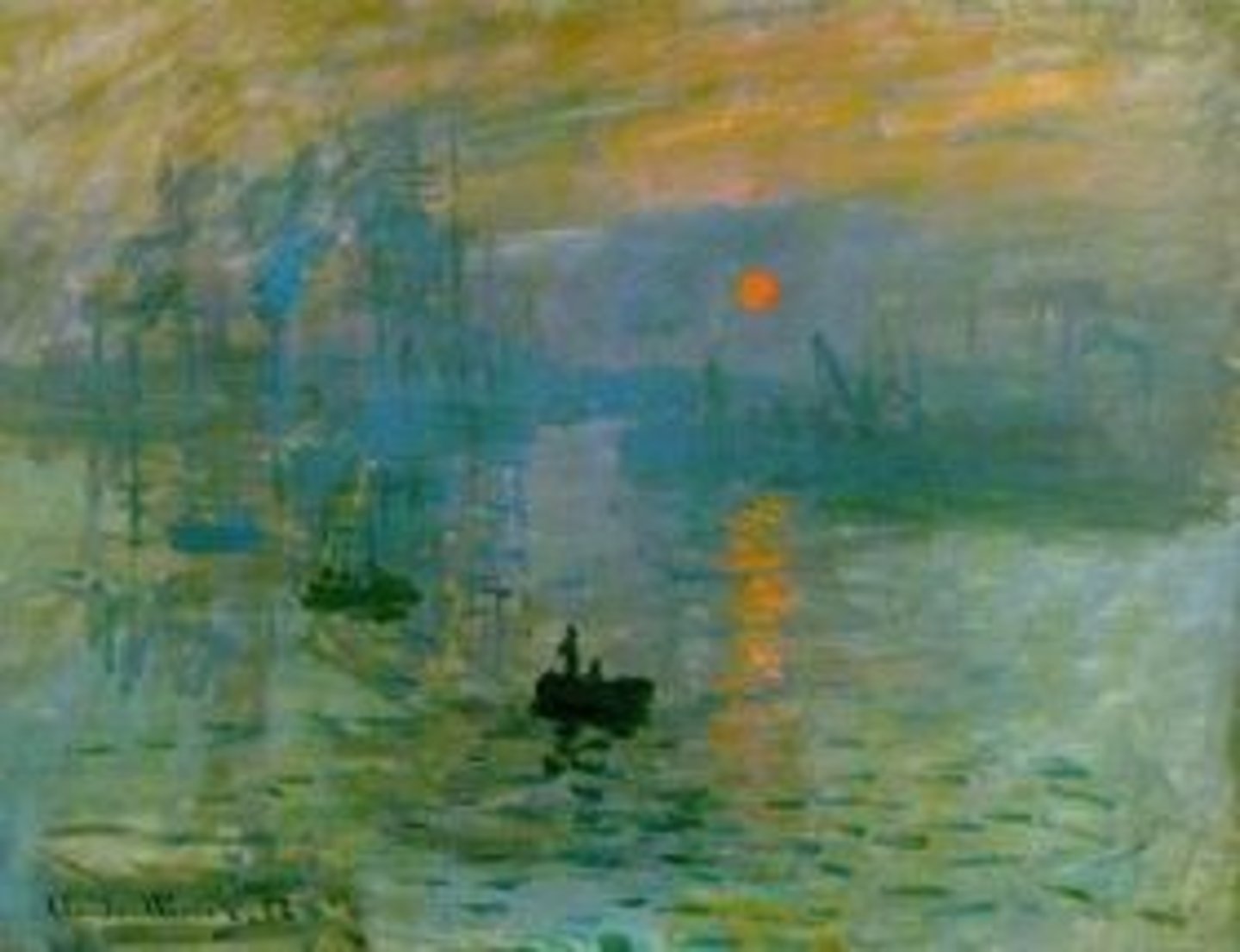 <p>MONET, Impression: Sunrise,</p><p>1872.</p>