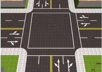 <p><span>When turning right from a two way street onto another two way street you should:</span></p>