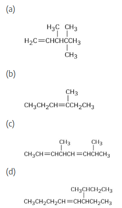 <p><span>Give IUPAC names for the following compounds:</span></p>