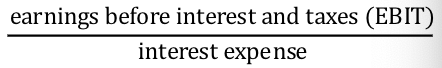 <p>The organization ability to pay the interest on its debt owned </p>