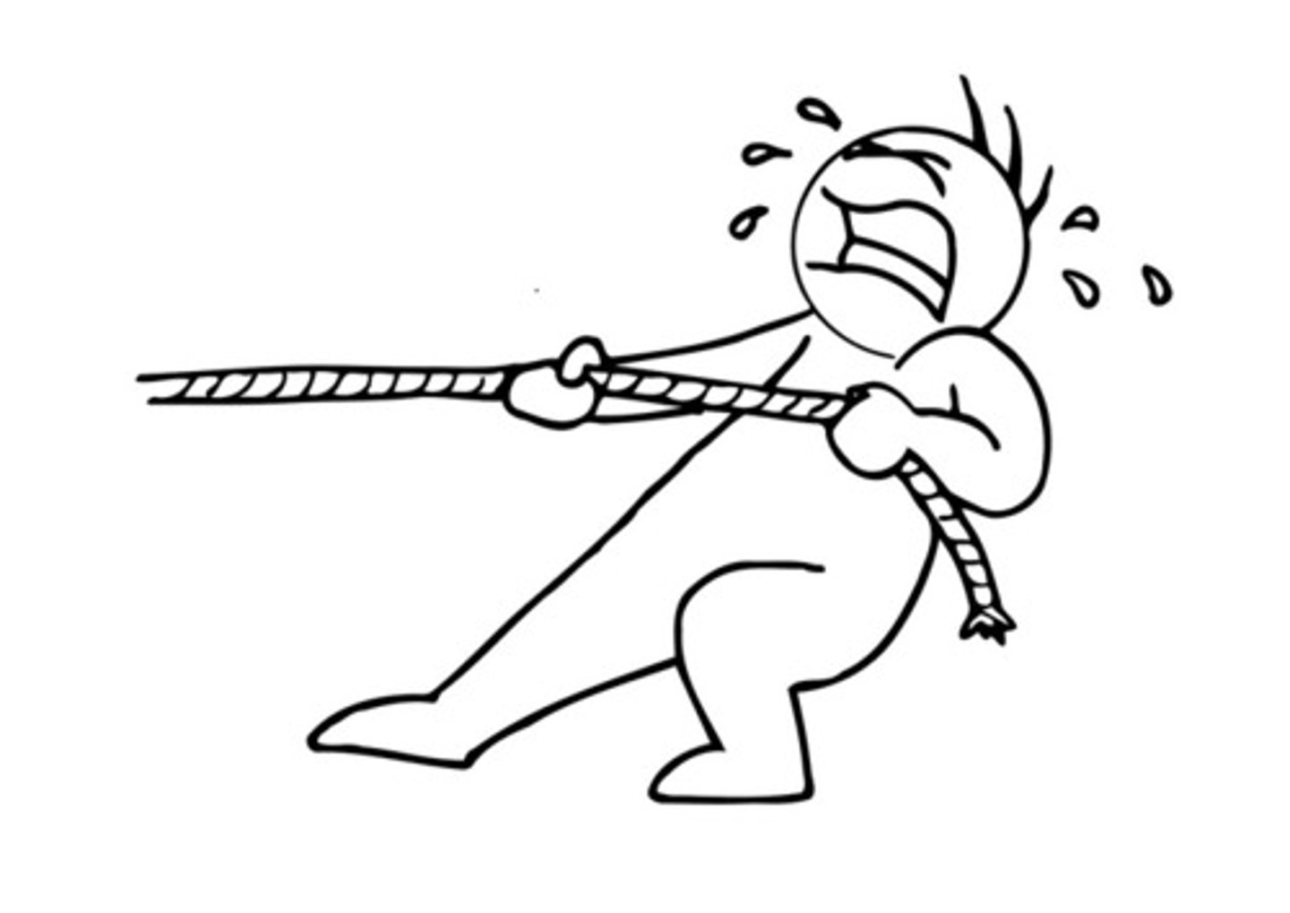 <p>Tirar de una cuerda u otra cosa.</p>