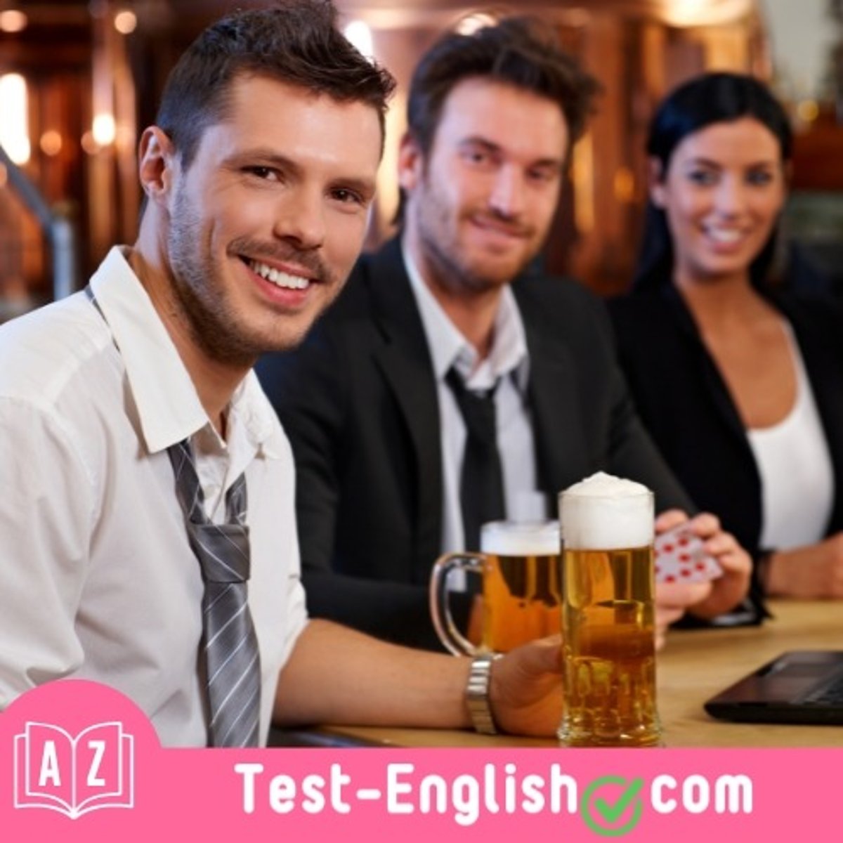<p>After work, we are always very stressed, so we go to the pub to have a drink and try to _____. (2 words)</p>